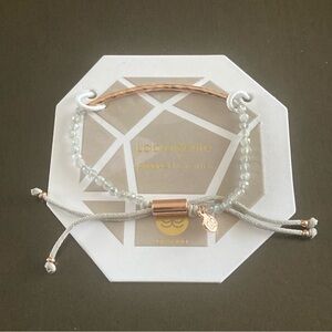 Gorjana Labradorite Rose Gold Power Gemstone Bracelet Balance Adjustable